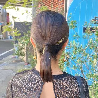 ミディアム ヘアアレンジ 伊藤 玲衣のヘアスタイル