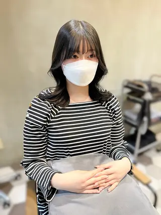 カラー ヘアアレンジ 似合わせ顔まわり カット💛森尾真由美のヘアスタイル