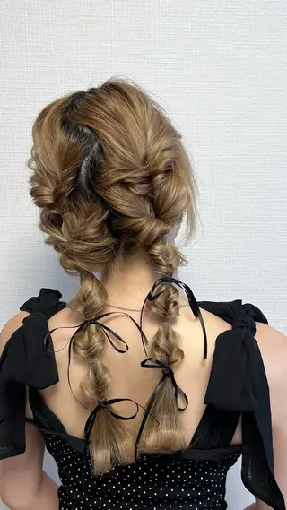 ロング ヘアアレンジ カラー/ヘアセット Nanami💗のヘアスタイル