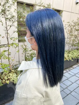 セミロング カラー パーマ ヘアアレンジ メンズ nico TOKYO 渋谷所属・ブリーチ ハイトーン 特化🌈フジタハルキのヘアスタイル