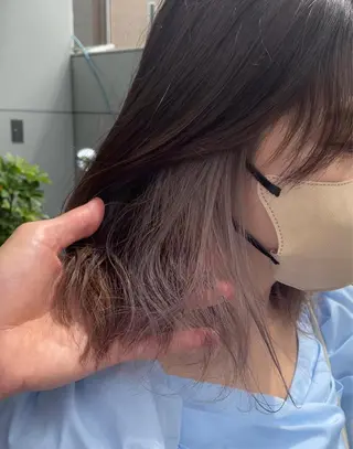 ミディアム カラー 古指 匠巳のヘアスタイル