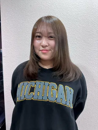 セミロング カラー カーリーパーマ/ 透明ｶﾗｰ/MIKUのヘアスタイル