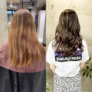 ロング カラー ヘアアレンジ TATSUYA アートディレクターのヘアスタイル