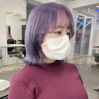 ミディアム カラー 💗💗韓国レイヤー yu-ki💗💗のヘアスタイル