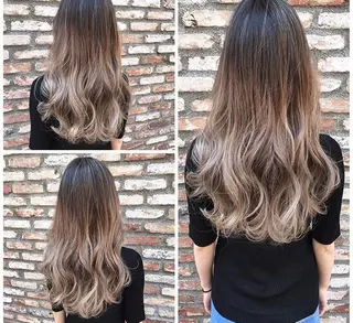 ロング カラー チビ編み込みエクステ シールEXどぅ〜すのヘアスタイル