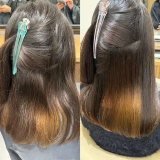 ロング カラー ボブ/縮毛矯正/美髪 髪質改善/大和田拓夢のヘアスタイル