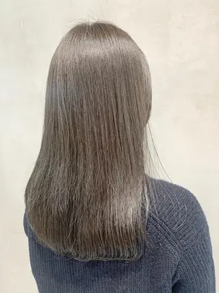 セミロング カラー ヘアアレンジ ミニボブ/ブリーチ 🌈MISATOのヘアスタイル