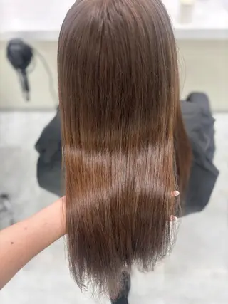 ロング まろっと艶感ブラウン ベージュ🤍まなかのヘアスタイル