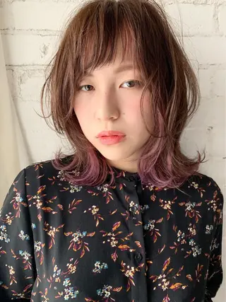 ミディアム カラー gotodayシェアサロン名古屋店所属・フリーランス美容師 mikaのヘアスタイル