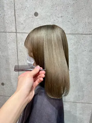 ミディアム 韓国パーマ 美容師 和田爽良のヘアスタイル