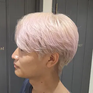 ミディアム メンズ カラー ハイトーン/メンズ スタイル✂/りゅうのヘアスタイル