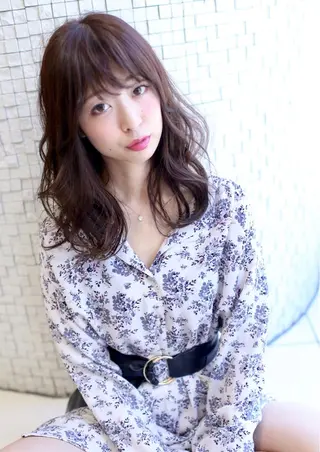 セミロング カラー パーマ 髪質改善カラー ショートボブ専門のヘアスタイル