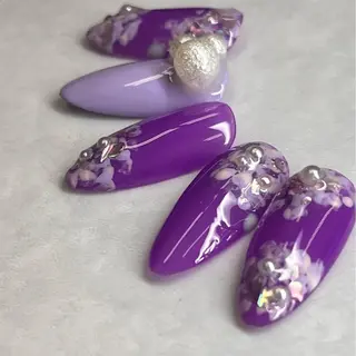 セミロング ネイル RIONnail(リオンネイル)所属・RIONnail Yurikaのネイルデザイン