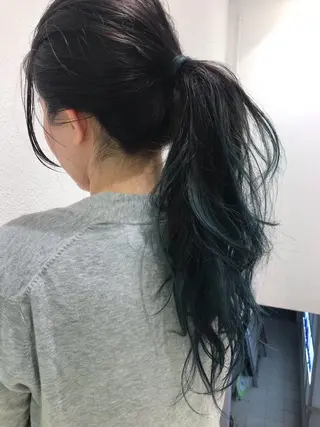 ロング カラー ウエモト タク ショート/レイヤーのヘアスタイル