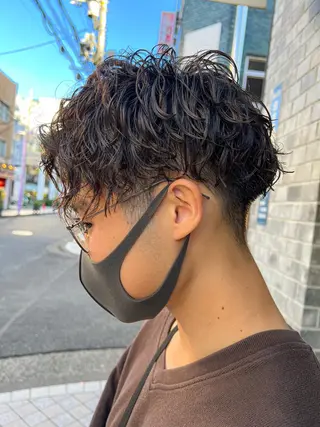 ショート パーマ メンズ メンズ特化 ナカネ カツヤのヘアスタイル