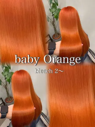 ロング カラー JIN/暖色カラー /髪質改善/艶髪のヘアスタイル