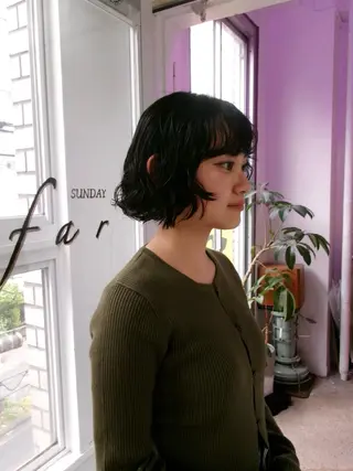 ミディアム パーマ 小川真歩/パーマ /暖色オリーブのヘアスタイル