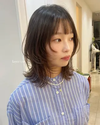 ミディアム kchiara所属・yura /レイヤーカットのヘアスタイル