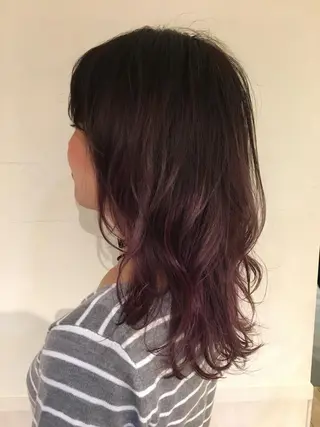 セミロング カラー さかい なつみのヘアスタイル