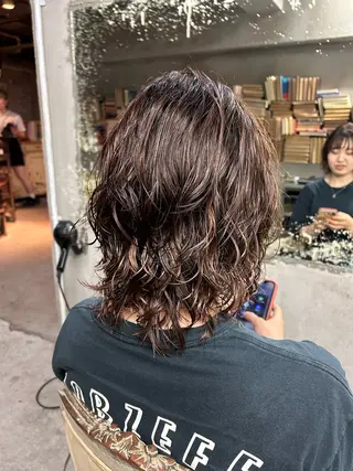 ミディアム カラー パーマ ヘアアレンジ お任せヘア☘️☘️ 及川渚のヘアスタイル