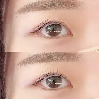 セミロング パーマ ヘアアレンジ メンズ キッズ ネイル マツエク・マツパ アイブロウ 𝑹 eyelashのマツエク・マツパデザイン