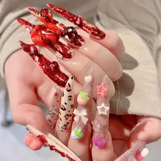 ネイル 🎀erika 長さだし💗モチ最高のネイルデザイン