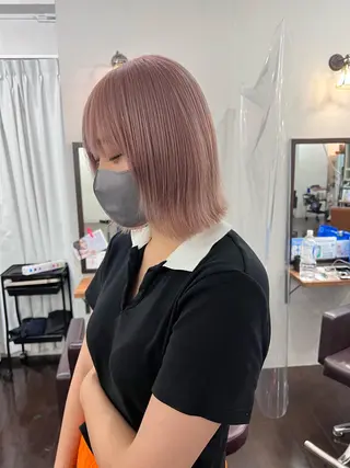 ミディアム カラー 髪質改善/ ブリーチ/中尾のヘアスタイル