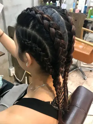 セミロング まつパ・ヘアセット ♡Chinami♡のマツエク・マツパデザイン