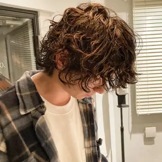 パーマ メンズ 🛑柔らか透明感 カラー🛑大谷のヘアスタイル