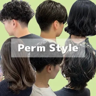 ミディアム パーマ メンズ Ｖｉｏｔ  銀座 樋口 桃佳のヘアスタイル