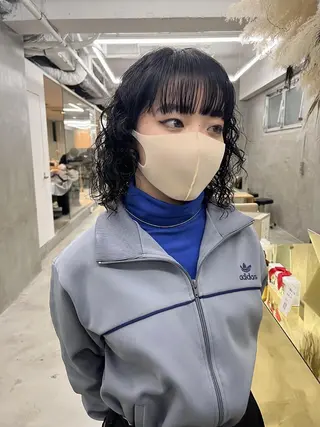 ミディアム パーマ yiye 青山所属・無料カットモデル募集 🌱ひょうがのヘアスタイル