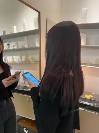 ロング カラー HITOMI 福岡パーマのヘアスタイル
