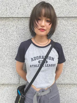 ショート カラー ヘアアレンジ メンズ キッズ ネイル マツエク・マツパ アイブロウ 広島/ボブ/レイヤー 🌿‬wakabaのヘアスタイル