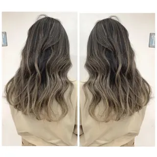 ロング カラー 京都大人女性ショート 徒歩1分/秋山のヘアスタイル