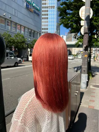 カラー はなえ/ブリーチ/複 雑履歴修正のヘアスタイル