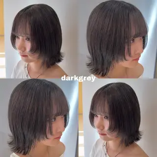 セミロング カラー 💎寒色特化💎 透明感カラーみきのヘアスタイル