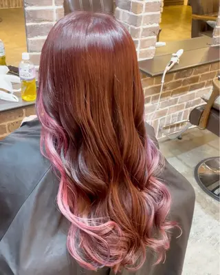 ロング カラー ACROあべの店所属・艶カラー/インナー /グラデ/大西小百合のヘアスタイル