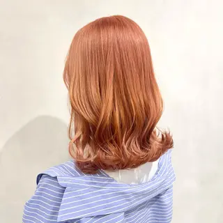 ミディアム カラー 💖暖色・ハイトーン 🐈みおり💖のヘアスタイル