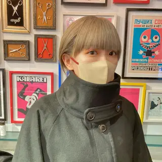 ショート カラー ウルフレイヤー エクステ/kokiのヘアスタイル