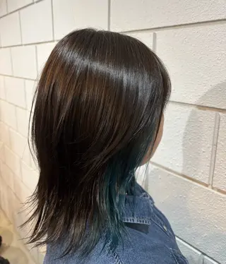 ミディアム カラー 平野 礼のヘアスタイル