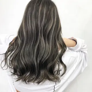 セミロング カラー SALOWIN  原宿ash所属・タナカ タクヤのヘアスタイル