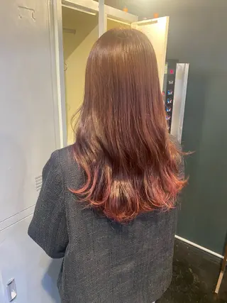 セミロング カラー Null原宿所属・jyui/原宿 ハイトーン/デザインのヘアスタイル