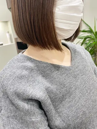 ショート カラー 髪質改善カラー&TR 縮毛矯正/弱酸性矯正のヘアスタイル