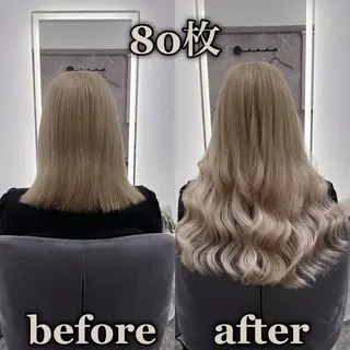 ロング KOSEI シールエクステのヘアスタイル