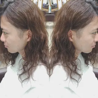 ロング カラー パーマ ヘアアレンジ メンズ ペスカ豊崎店　沖縄所属・ショート指名No.1 店長　清水のヘアスタイル