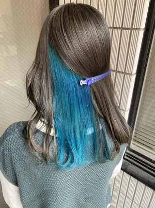 ロング カラー ダブルカラー 韓国ヘアKYONのヘアスタイル