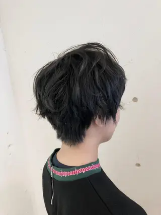 ショート カラー パーマ ヘアアレンジ 【ツヤ髪美容師】 ツダケイスケのヘアスタイル