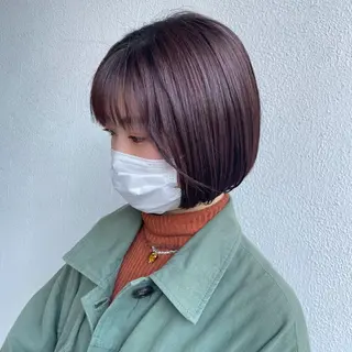 ショート カラー パーマ ヘアアレンジ メンズ キッズ ネイル マツエク・マツパ 透明感カラー・レイヤ ー🎀amika🎀のヘアスタイル