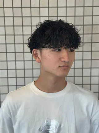 パーマ メンズ leo/ロング／ レイヤーカット⛈️のヘアスタイル