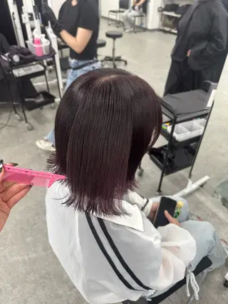 カラー 透ける透明感カラー 🤍anju🎀のヘアスタイル